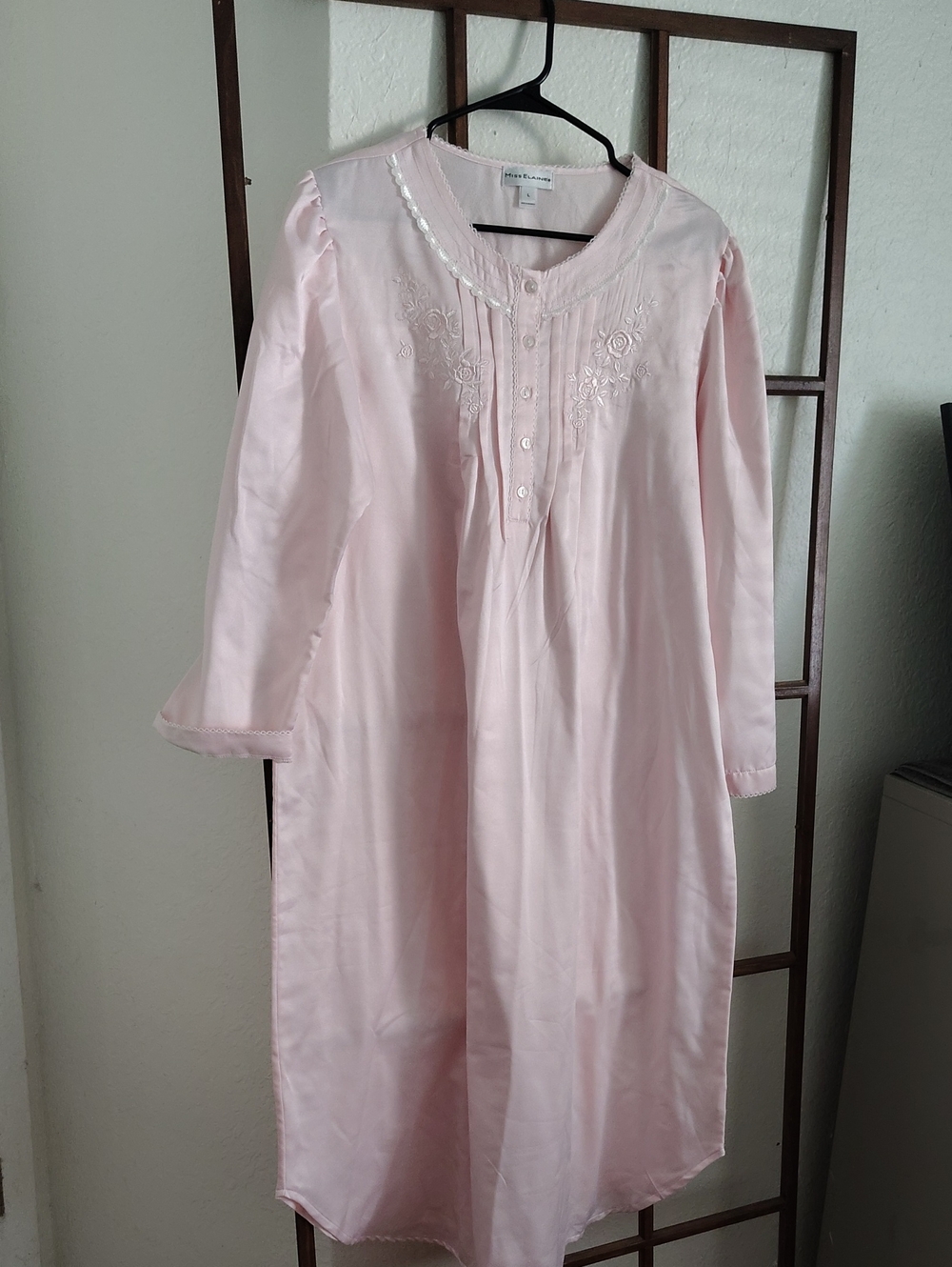 Miss Elaine Pale Pink Embroidered Nightgown